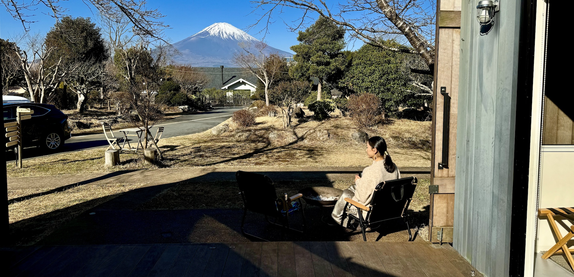 富士山の雪化粧を一望！藤乃煌で空気の澄んだ冬のグランピングを満喫