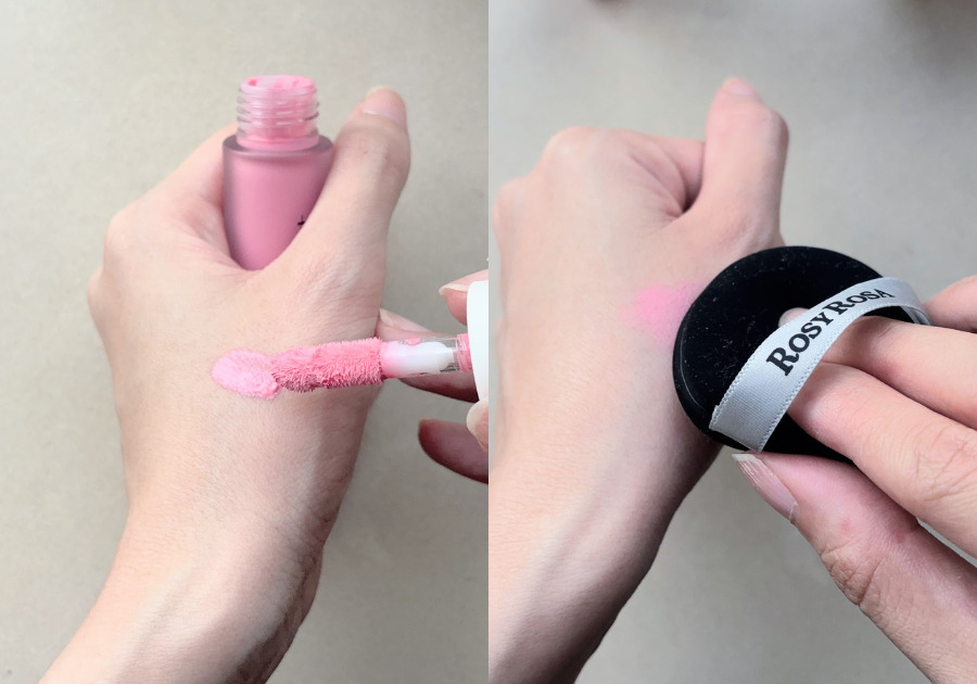 リキッドチークの使い方
